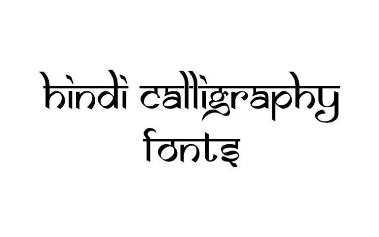 Hindi Calligraphy Fonts Kriti Bhargava